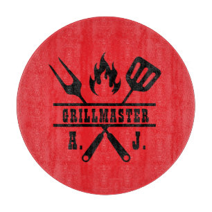 Red Grillmaster Utensil  Cutting Board