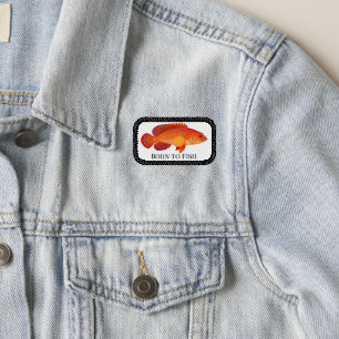 Red Grouper Fish Fine Art Customizable Patch