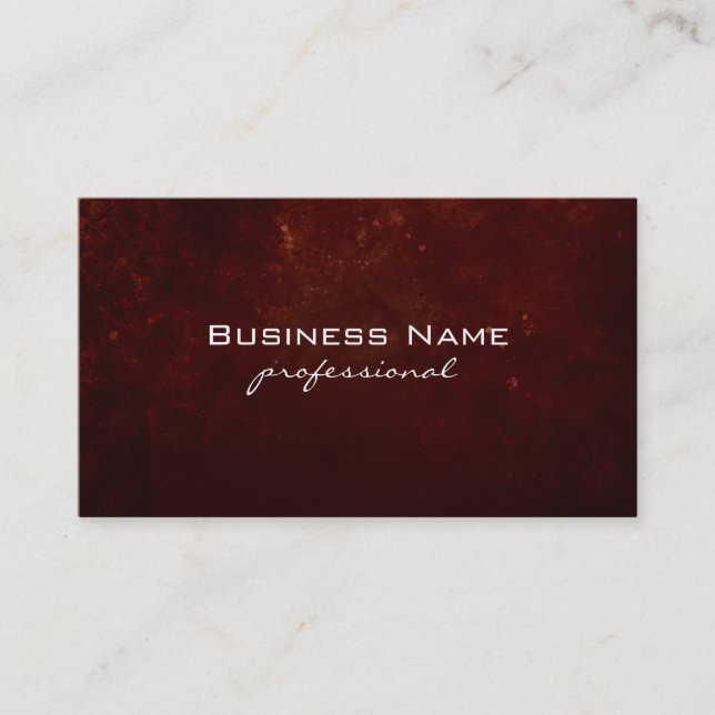 Red Grunge Business Card (Front)