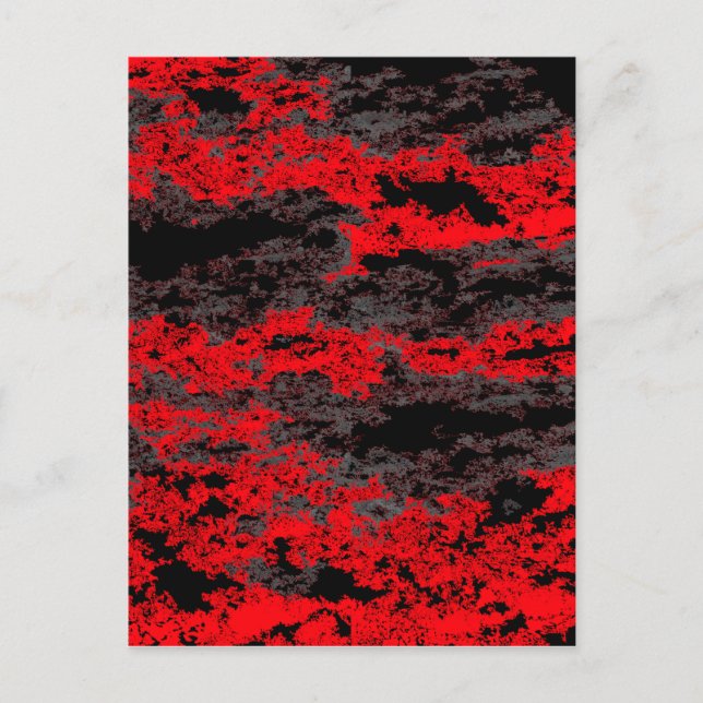 Red Grunge Clouds Postcard (Front)