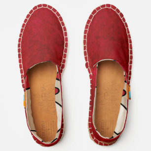 Red Grunge Espadrilles