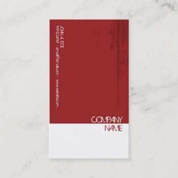 Red Grunge Look Business Card by TheBizCard at Zazzle