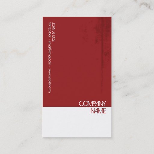 Customizable Red Grunge Look Business Cards