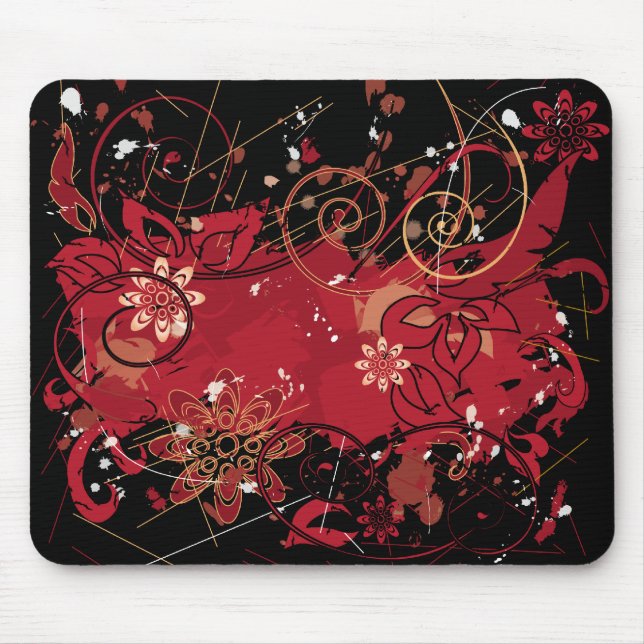 red grunge mouse pad (Front)