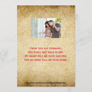 Red Grunge Old Vintage Wedding Invitation