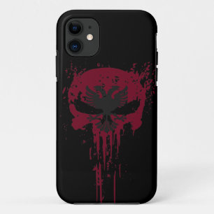 Red Grunge skull Case-Mate iPhone Case