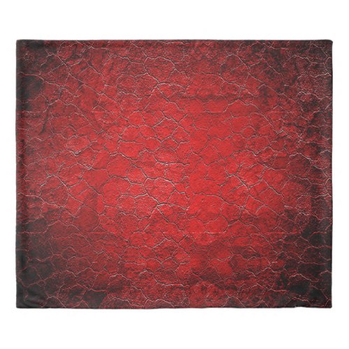 Red grunge texture black gradient duvet cover