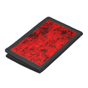 Red Grunge Tri-fold Wallet