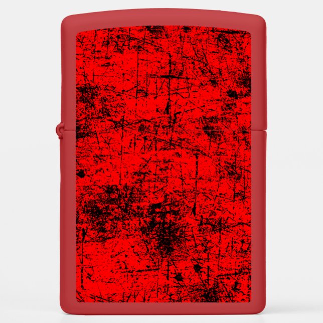 Red Grunge Zippo Lighter (Front)