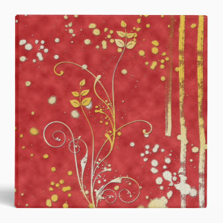 Red Grungy Pattern Binder