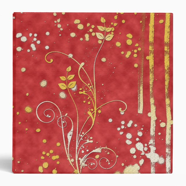 Red Grungy Pattern Binder (Front)