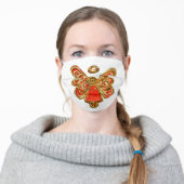 Red Guardian Angel Art Custom Face Masks (Worn)