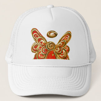 Red Guardian Angel Custom Art Hat or Cap