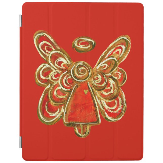 Red Guardian Angel Custom Electronics iPad Case (Front)
