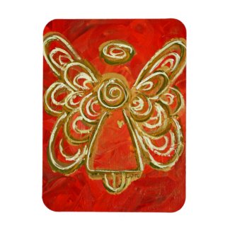 Red Guardian Angel Custom Magnet Art Painting