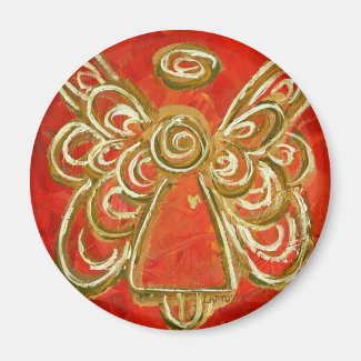 Red Guardian Angel Gift Magnets