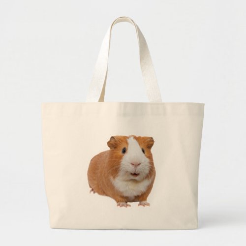 red guinea pig large tote bag