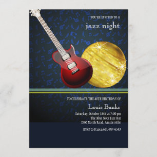 Red Guitar Invitation
