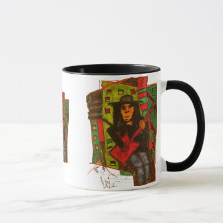 red guitar mug