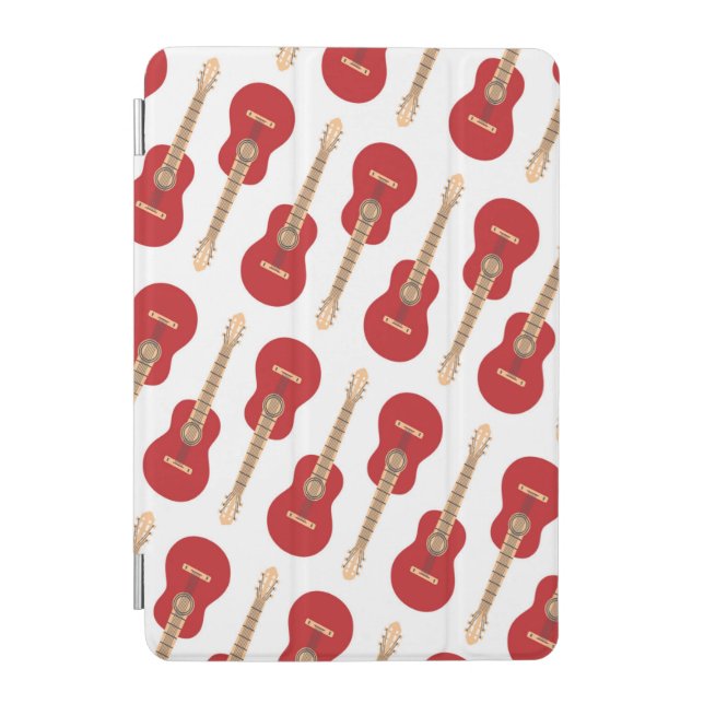 Red Guitar Pattern iPad Mini Cover (Front)