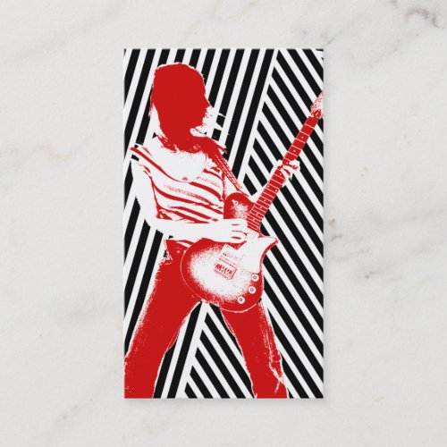 "Red Guitarist" Business Card