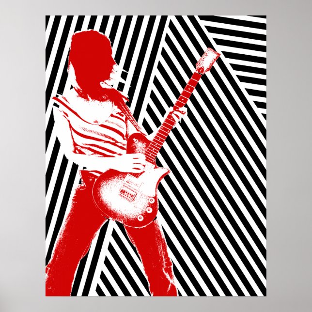 Red Guitarist Poster (Front)