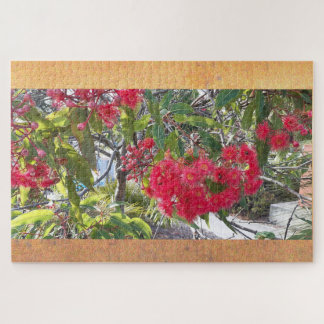 Red Gum Blossom Golden Adult Jigsaw Puzzle