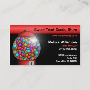 Red Gumball Machine Business Cards