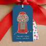 Red Gumball Machine Candy Bubble Gum Thank You Gift Tags