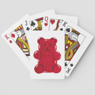 Red Gummy Bear Poker Cards
