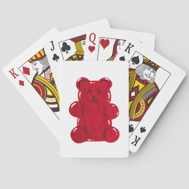 red gummy bear poker cards (Back)