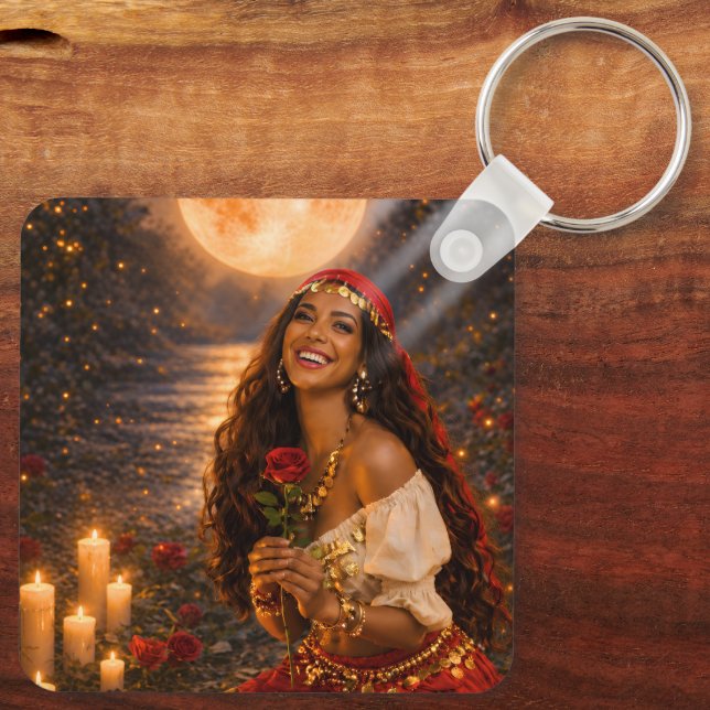 red gypsy  keychain (Back)