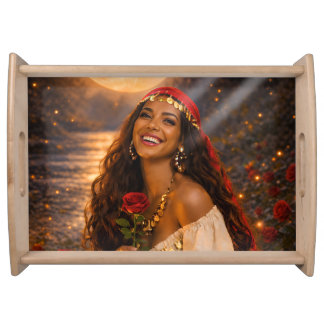 red gypsy  serving tray