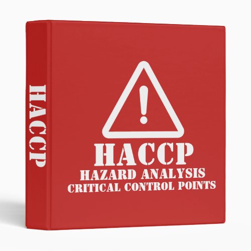 Red HACCP Hazard Analysis Binder