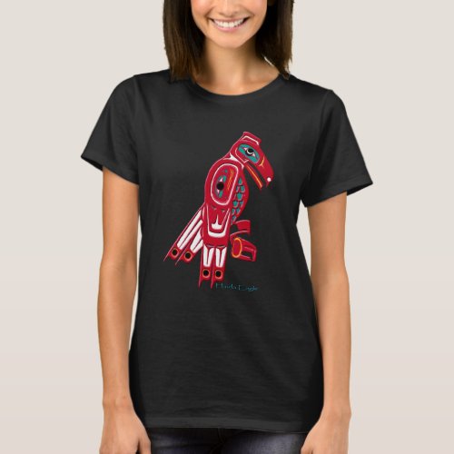 Red Haida Eagle Native American Art T_Shirt