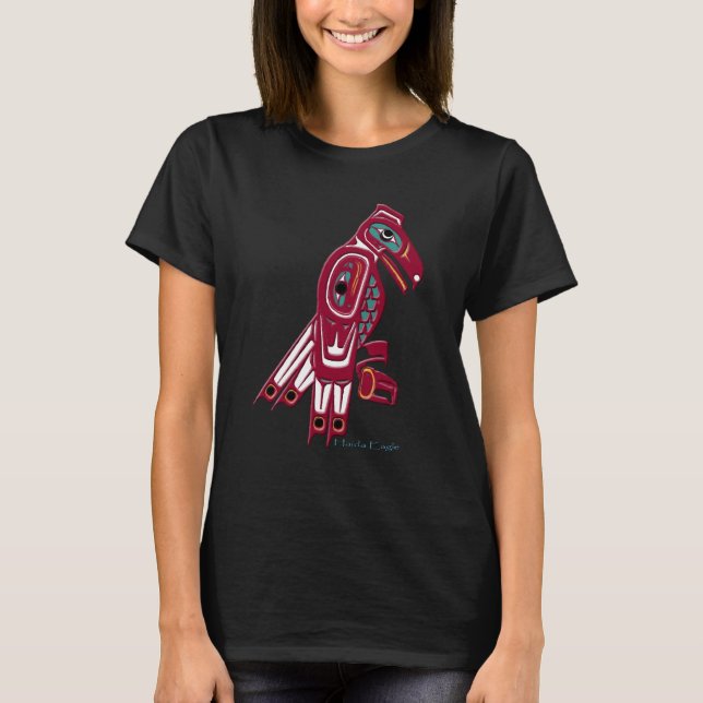 Red Haida Eagle Native American Art T-Shirt (Front)