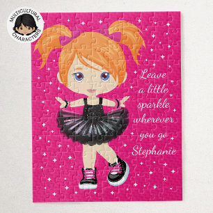 Red Hair Ballerina Personalized Jigsaw Puzzle