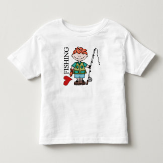 Red Hair Boy I Love Fishing Toddler T-shirt
