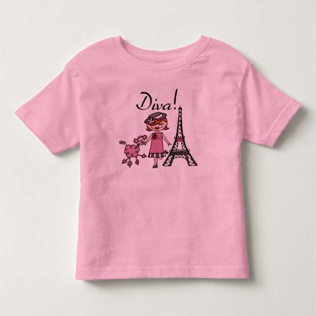 Red Hair Diva Toddler T-shirt (Front)