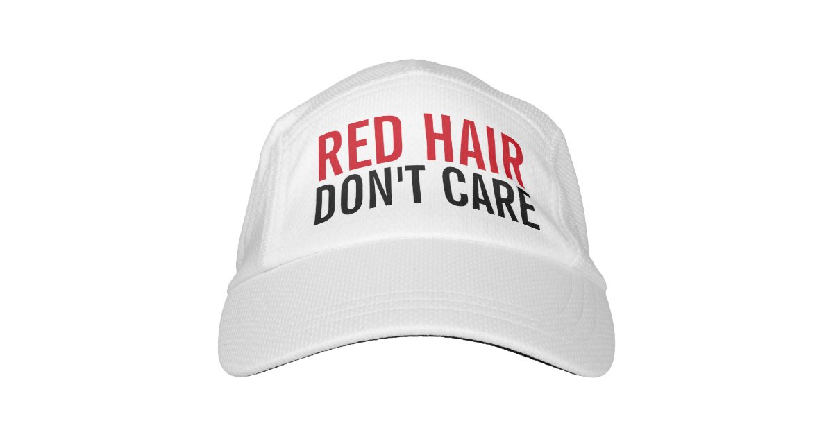 Red Hair Don T Care Cute Funny Fashion Women S Hat