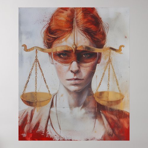 Red Hair Eyes Of Justice Poster