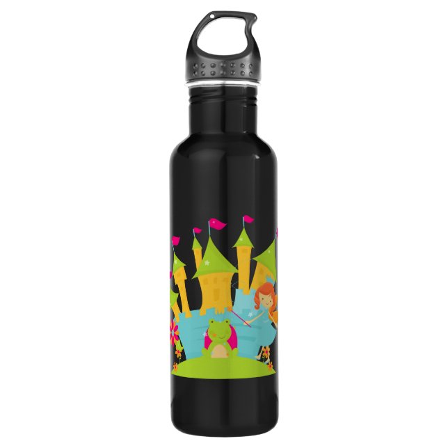 Red Hair Fairy Princess Water Bottle (Front)