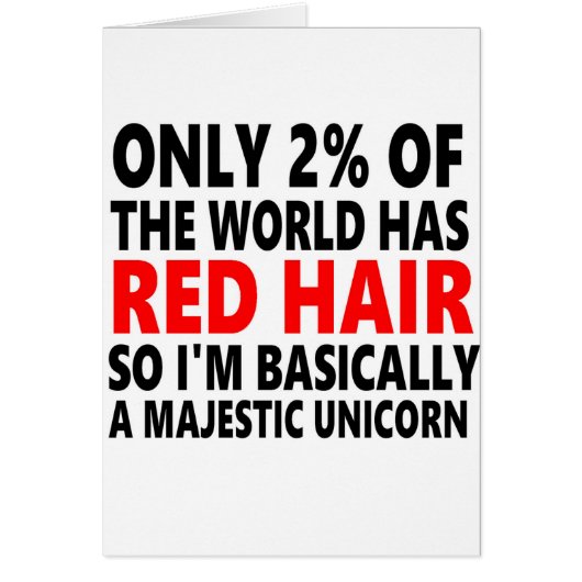 Red Hair Funny Cards (Front)