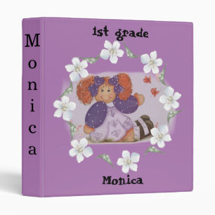 Red hair girl - Back to school 3 Ring Binder
