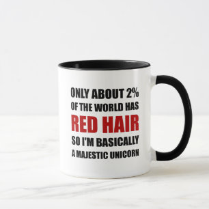 Red Hair Majestic Unicorn Mug