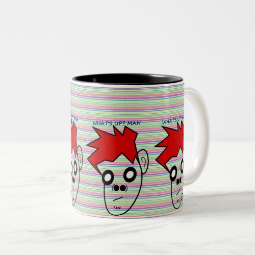 Red Hair Man Character Two_Tone Coffee Mug