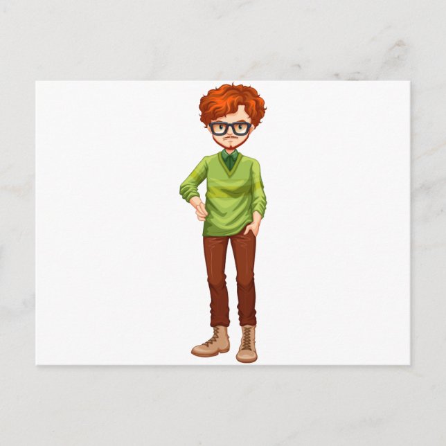 Red hair man postcard (Front)
