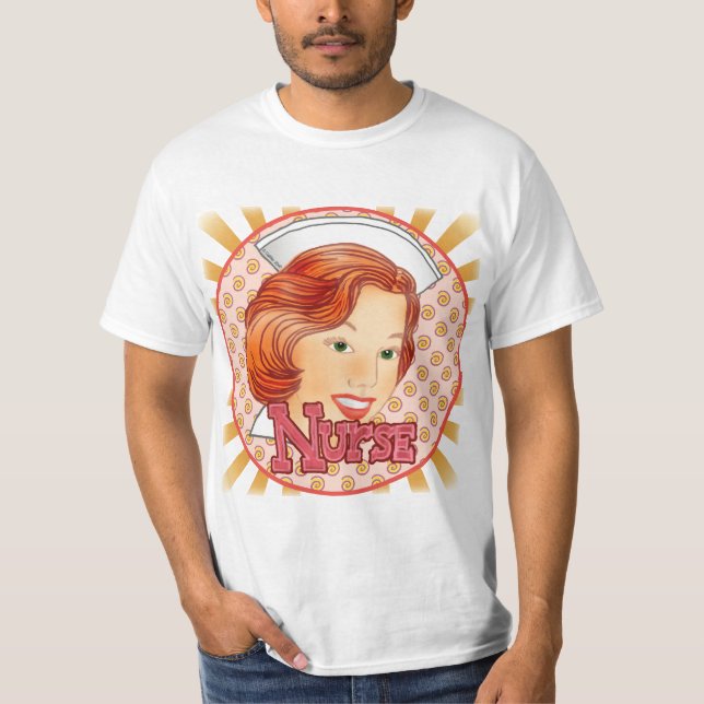 Red Hair Nurse  T-Shirt (Front)