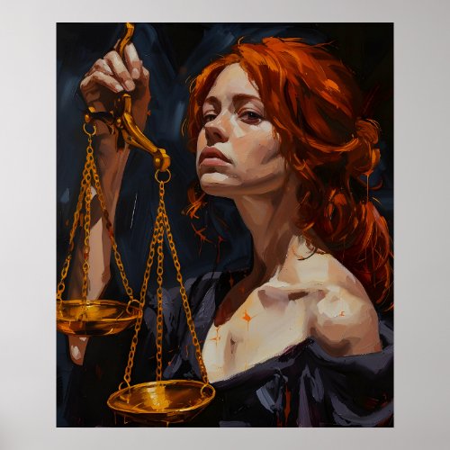 Red Hair Sad Scales Poster
