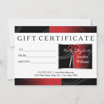Red Hair Salon Gift Cards by chandraws at Zazzle